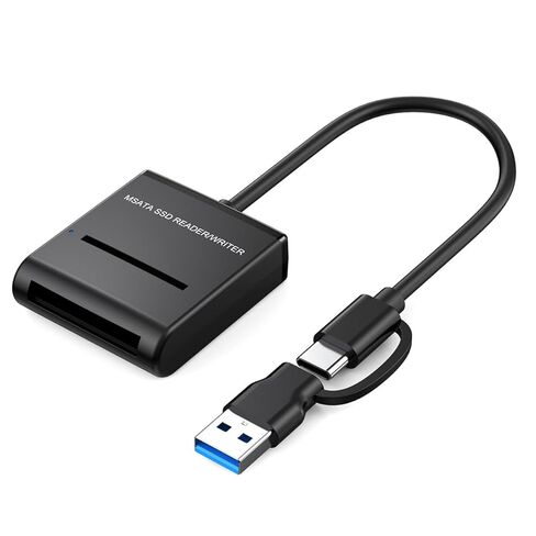 NFHK Adapter USB 3.0 USB-C Type-C Type-A Dual Connector to MSATA SSD Docking External Cable Enclosure 5Gbps in Saudi Arabia
