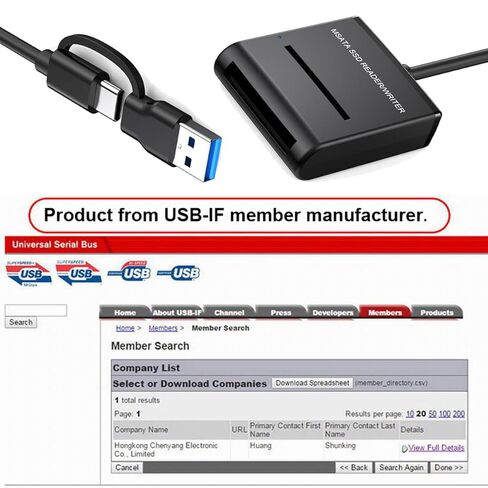 NFHK Adapter USB 3.0 USB-C Type-C Type-A Dual Connector to MSATA SSD Docking External Cable Enclosure 5Gbps in Saudi Arabia