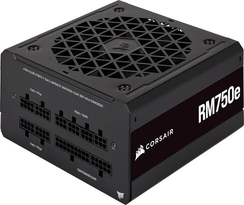 Corsair RM750e (2023) مصدر طاقة منخفض الضوضاء معياري بالكامل - متوافق مع ATX 3.1 وPCIe 5.1 - مكثفات مصنفة 105 درجة مئوية - كفاءة ذهبية 80 Plus - دعم الاستعداد الحديث - أسود (متجدد) in Kuwait