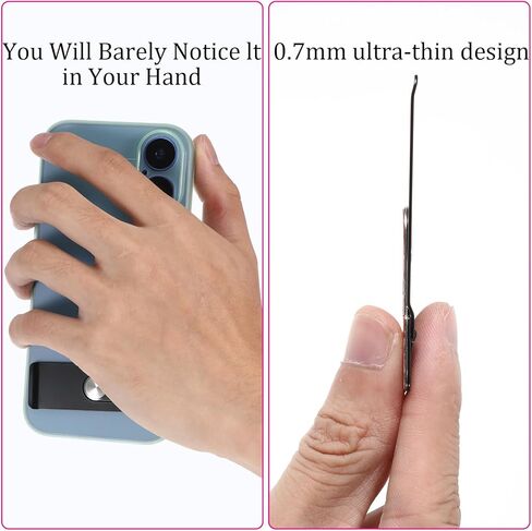 2 Pack Ultra Thin Phone Kickstand 360 Rotating Alloy Steel Metal Stable Stand Universal Horizontal Vertical Phone Holder Portable Foldable Case Stand Black in Kuwait