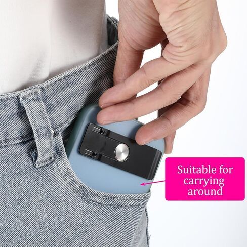 2 Pack Ultra Thin Phone Kickstand 360 Rotating Alloy Steel Metal Stable Stand Universal Horizontal Vertical Phone Holder Portable Foldable Case Stand Black in Kuwait