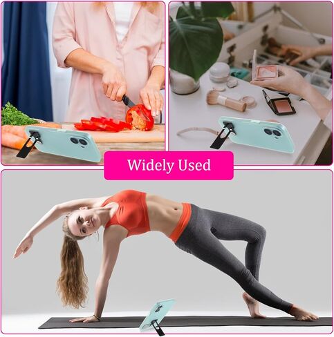 2 Pack Ultra Thin Phone Kickstand 360 Rotating Alloy Steel Metal Stable Stand Universal Horizontal Vertical Phone Holder Portable Foldable Case Stand Black in Kuwait