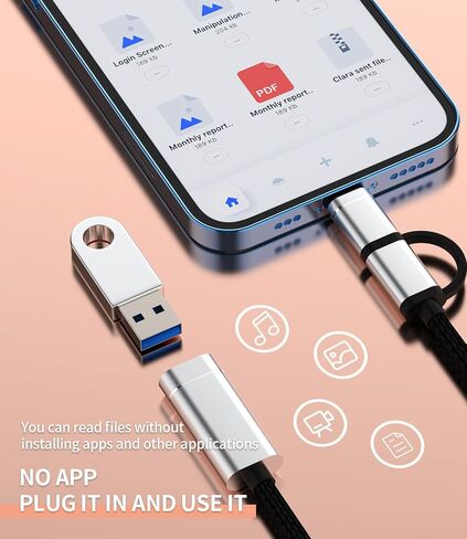 OTG Cable 3.0 USB to USB C Lightning Adapter for Apple for iPhone 15 Pro Max Plus 11 12 13 14 for iPad 10、Air 4/5、Mini 6、Pro12.9 Compatible for Samsung Galaxy Type C Thunderbolt Port Camera Cord in Saudi Arabia