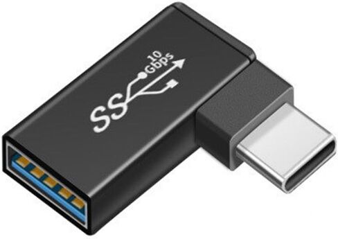 chenyang USB C to USB 3.0 Adapter USB C Male to USB 3.0 Female 90 Degree Right Angled OTG Converter Adapter for Laptop Cell Phone in Saudi Arabia