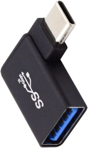 chenyang USB C to USB 3.0 Adapter USB C Male to USB 3.0 Female 90 Degree Right Angled OTG Converter Adapter for Laptop Cell Phone in Saudi Arabia