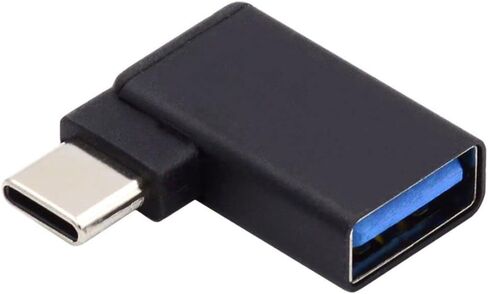 chenyang USB C to USB 3.0 Adapter USB C Male to USB 3.0 Female 90 Degree Right Angled OTG Converter Adapter for Laptop Cell Phone in Saudi Arabia