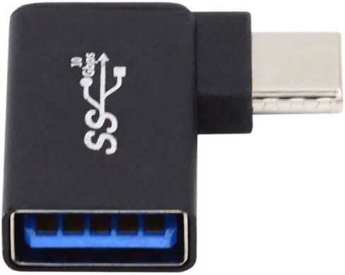 chenyang USB C to USB 3.0 Adapter USB C Male to USB 3.0 Female 90 Degree Right Angled OTG Converter Adapter for Laptop Cell Phone in Saudi Arabia