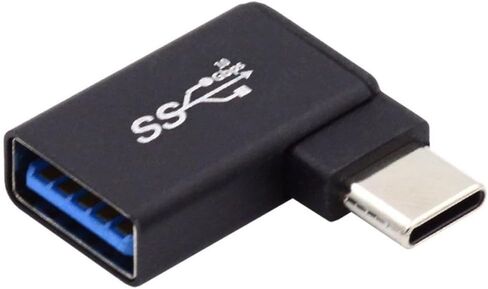 chenyang USB C to USB 3.0 Adapter USB C Male to USB 3.0 Female 90 Degree Right Angled OTG Converter Adapter for Laptop Cell Phone in Saudi Arabia