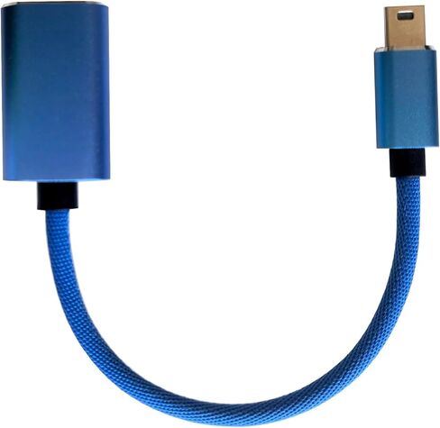 Metal Casing USB A 2.0 Female to Mini USB B 5Pin Male OTG Adapter Cable for Digital Camera Tablet MP3 (Black) in Saudi Arabia