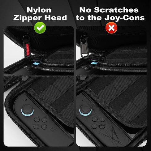 MoldRaychi Protective Hard Carrying Case for Nintendo Switch 2 (2025 Model) - Shockproof Travel Case with 24 Game Card Slots & Accessory Pouch for Console, Joy-Cons, Charger - Black in Saudi Arabia