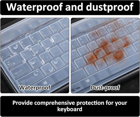 Universal Silicone Keyboard Cover Protector Skin for Desktop Computer Keys Waterproof Dustproof Clear Ultra Thin Keyboard Covers in Saudi Arabia