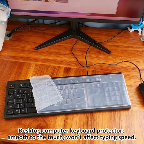 Universal Silicone Keyboard Cover Protector Skin for Desktop Computer Keys Waterproof Dustproof Clear Ultra Thin Keyboard Covers in Saudi Arabia