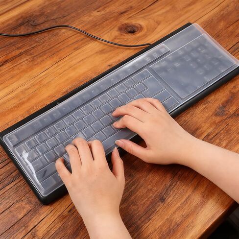 Universal Silicone Keyboard Cover Protector Skin for Desktop Computer Keys Waterproof Dustproof Clear Ultra Thin Keyboard Covers in Saudi Arabia