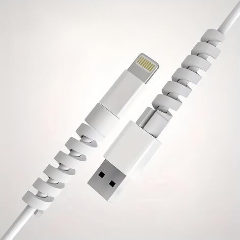16pcs Assorted Colors Spiral Winder – Silicone Cable Protector for USB Data Line & Charger in Saudi Arabia