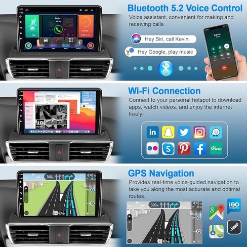 4G+64G Car Radio Stereo for Mazda 3 Axela 2014-2019, Wireless Carplay&Android Auto with Android 13 Support Bluetooth/Voice Control/GPS/WiFi/Back-up Camera/SWC/FM, 9 Inch IPS Touch Screen in Saudi Arabia