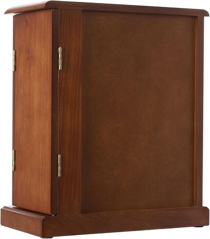 Wooden Jewelry Box, Jewelry Organizer With 5 Drawers Built-in Necklace Carousel and Mirror for Necklaces, Earring, Rings (Dark Wood Color) in Saudi Arabia