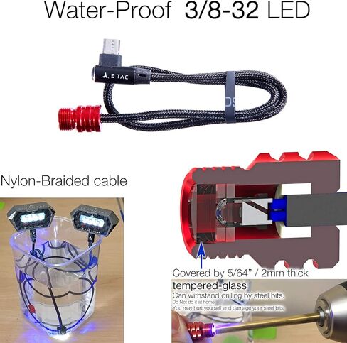 وحدة LED لضوء E-Tac المركب القوس قوس منحني ضوء البصر 3/8-32 خيط in Kuwait