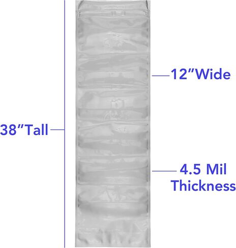 حقيبة تخزين البندقية والبندقية المضادة للتآكل - محكمة الغلق ومقاومة للماء للشحن والتخزين، فضي (12x38) in Kuwait