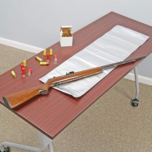 حقيبة تخزين البندقية والبندقية المضادة للتآكل - محكمة الغلق ومقاومة للماء للشحن والتخزين، فضي (12x38) in Kuwait