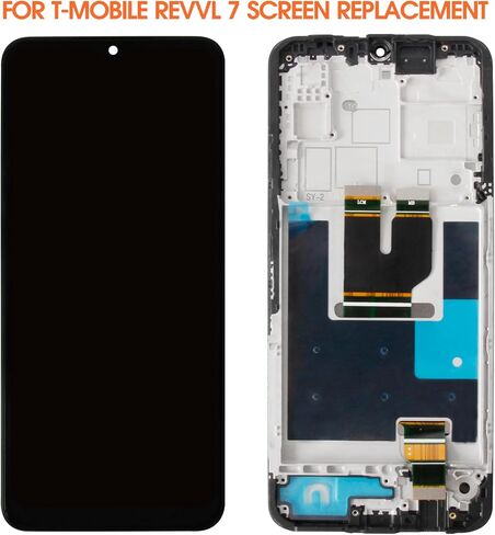 لاستبدال شاشة T-Mobile Revvl 7 لشاشة T-Mobile Revvl 7 5G لشاشة Revvl 7 LCD البديلة TMRV075G أجزاء إصلاح مجموعة شاشة تعمل باللمس مع إطار in Kuwait