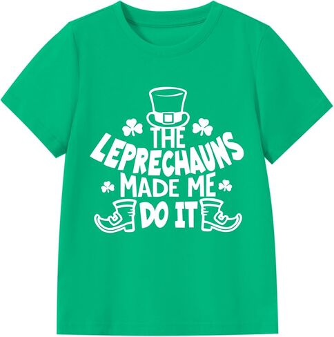 تي شيرت للأطفال من St Patricks Day تي شيرت برسومات شامروك الأيرلندية تي شيرت شامروك بادي داي تي شيرت علوي من 2 إلى 7 سنوات in Saudi Arabia