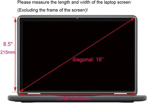 واقي شاشة غير لامع مضاد للوهج مقاس 16 بوصة متوافق مع جهاز الكمبيوتر المحمول HP OmniBook 5 & 7 16 / OmniBook 7 Flip 16 / Pavilion 16/Spectre x360 16/Envy 16/OMEN مقاس 16 بوصة مع عرض 16:10 (طول 13.58 بوصة × عرض 8.5 بوصة) in Kuwait