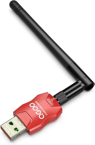 Class 1 Long Range Bluetooth Adapter for PC, QGOO USB Bluetooth Adapter for PC 5.3+EDR, Dongle Receiver Support Windows10/8.1/8/7（red-10） in Saudi Arabia