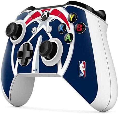 ملصق Skinit المخصص للألعاب متوافق مع وحدة تحكم Xbox One S - تصميم شعار كبير مرخص رسميًا من NBA Washington Wizards in Kuwait