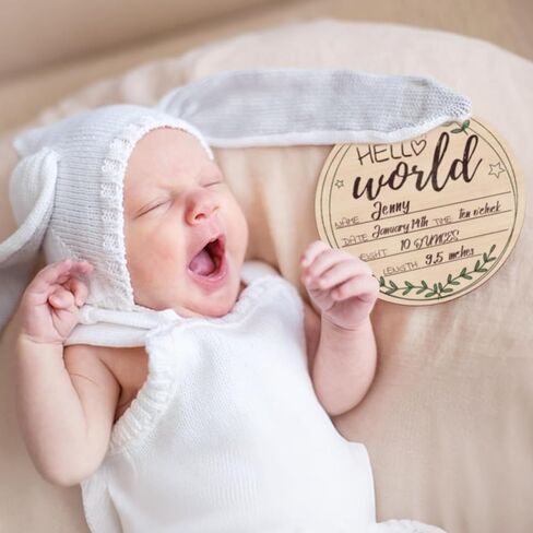 8 Pcs Baby Monthly Milestone Cards- Baby Milestone Signs Wooden Discs 8 Double-Sided Animal Marker Cards for Newborn Photos, Pregnancy Keepsakes & Baby Gift Sets 8pcs Doubleside in Kuwait