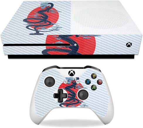 MightySkins Carbon Fiber Skin for Microsoft Xbox One S - Thirst of Color | Protective, Durable Textured Carbon Fiber Finish | Easy to Apply, Remove, and Change Styles | Made in The USA in Saudi Arabia