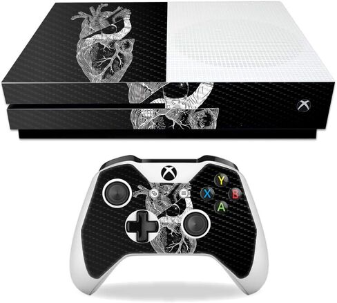 MightySkins Carbon Fiber Skin for Microsoft Xbox One S - Thirst of Color | Protective, Durable Textured Carbon Fiber Finish | Easy to Apply, Remove, and Change Styles | Made in The USA in Saudi Arabia