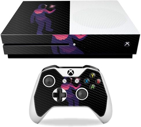 غلاف MightySkins من ألياف الكربون لجهاز Microsoft Xbox One S - عطش الألوان | لمسة نهائية واقية ومتينة من ألياف الكربون | سهل التطبيق والإزالة وتغيير الأنماط | صنع في الولايات المتحدة الأمريكية in Kuwait