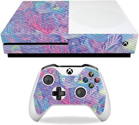 MightySkins Carbon Fiber Skin for Microsoft Xbox One S - Thirst of Color | Protective, Durable Textured Carbon Fiber Finish | Easy to Apply, Remove, and Change Styles | Made in The USA in Saudi Arabia