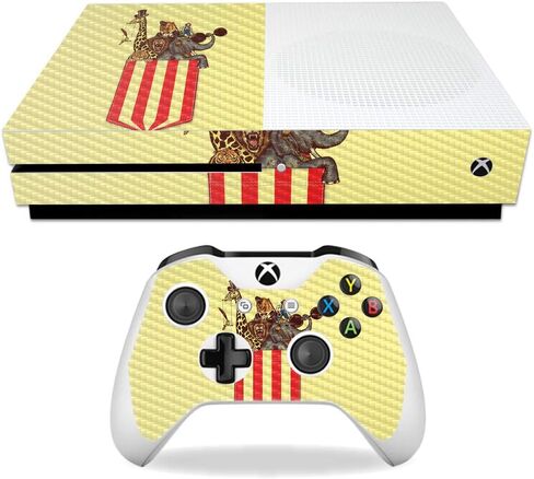 MightySkins Carbon Fiber Skin for Microsoft Xbox One S - Thirst of Color | Protective, Durable Textured Carbon Fiber Finish | Easy to Apply, Remove, and Change Styles | Made in The USA in Saudi Arabia