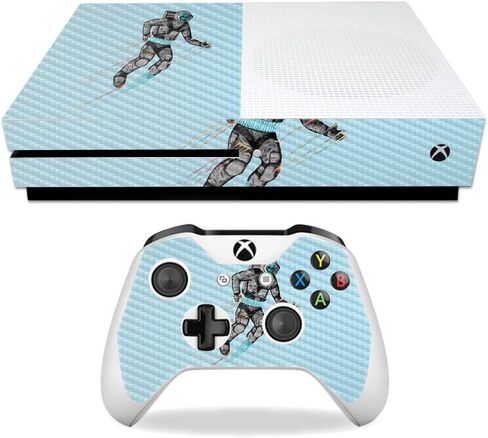 MightySkins Carbon Fiber Skin for Microsoft Xbox One S - Thirst of Color | Protective, Durable Textured Carbon Fiber Finish | Easy to Apply, Remove, and Change Styles | Made in The USA in Saudi Arabia