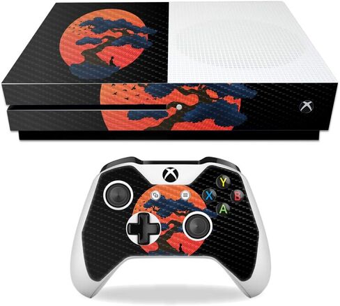 MightySkins Carbon Fiber Skin for Microsoft Xbox One S - Thirst of Color | Protective, Durable Textured Carbon Fiber Finish | Easy to Apply, Remove, and Change Styles | Made in The USA in Saudi Arabia