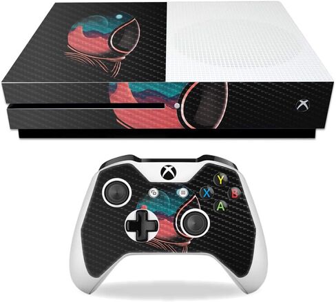 MightySkins Carbon Fiber Skin for Microsoft Xbox One S - Thirst of Color | Protective, Durable Textured Carbon Fiber Finish | Easy to Apply, Remove, and Change Styles | Made in The USA in Saudi Arabia