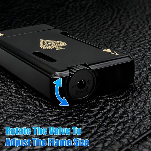2 Pack Torch Lighter, Classic Pocket Ace Lighters with Gift Box for Men, Visible Window, Adjustable Dual Jet Torch, Refillable Butane Lighters for Travel, Outdoors(Without Butane) in Saudi Arabia