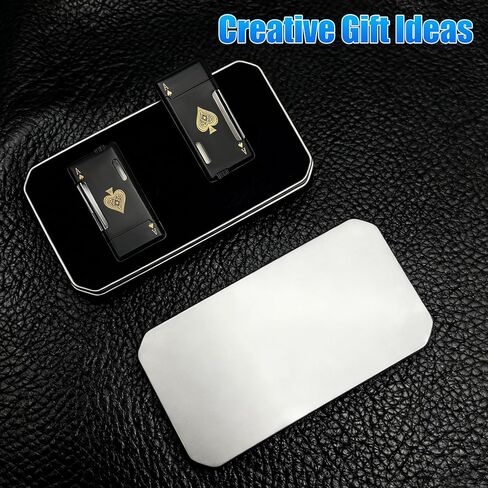 2 Pack Torch Lighter, Classic Pocket Ace Lighters with Gift Box for Men, Visible Window, Adjustable Dual Jet Torch, Refillable Butane Lighters for Travel, Outdoors(Without Butane) in Saudi Arabia