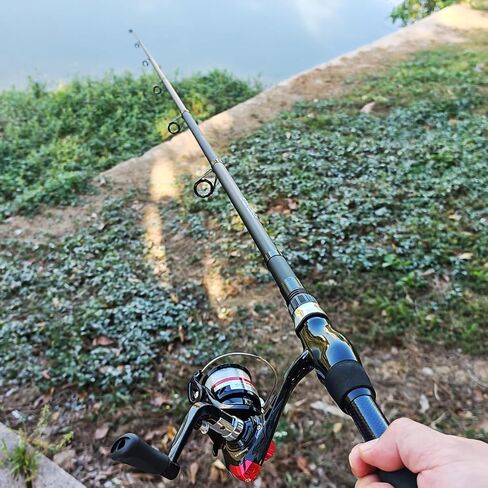 Telescopic Fishing Pole Combo, 2PCS 6.89ft Carbon Fiber Fishing Rods Spinning Reels Set，Full Kit with Fishing Pliers Lures and Carrier Bag for Travel Saltwater Freshwater in Saudi Arabia
