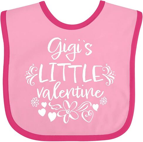 inktastic Gigi's Little Valentine Baby Bib in Saudi Arabia