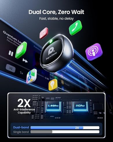 Wireless CarPlay Adapter, Multi-User Seamless Convert Wired to Wireless for Apple Car Play & Android Auto, Fast Auto Connection, Plug and Play, Support iOS 10+/Android 11+, OTA Upgrade in Kuwait