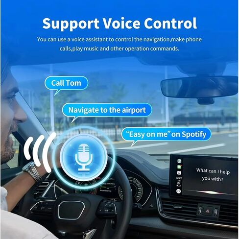 محول CarPlay اللاسلكي متعدد المستخدمين مدمج للغاية 2026 لهاتف iPhone - واي فاي ثنائي النطاق سريع ومستقر 5 جيجا هرتز، يحول السلكي إلى لاسلكي، USB-A/USB-C، للسيارات 2016+، iOS 10+ in Saudi Arabia