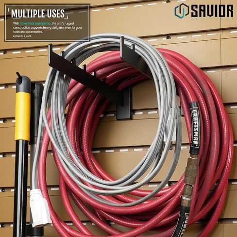 Savior Equipment Wall Rack System Attachment Clothing Holder Hanger Rack Mount, Straight Arm, Heavy-Duty Steel Tactical Modular Firearms Gun Wall Gear Accessories Organizer in Saudi Arabia