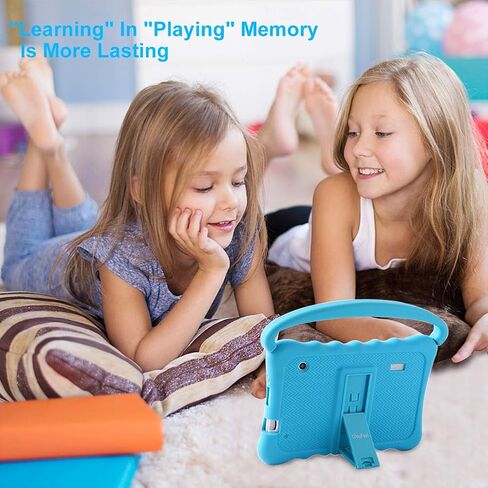 Kids Tablet 7 Toddler Tablet for Kids Edition Tablet with WiFi, Android Children Tablet for Toddlers 32GB with Parental Controls Shockproof Case(Blue) in Kuwait