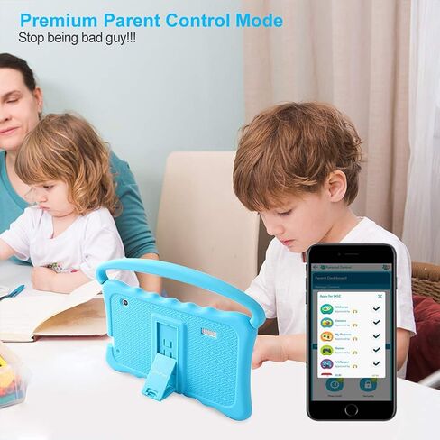 Kids Tablet 7 Toddler Tablet for Kids Edition Tablet with WiFi, Android Children Tablet for Toddlers 32GB with Parental Controls Shockproof Case(Blue) in Kuwait