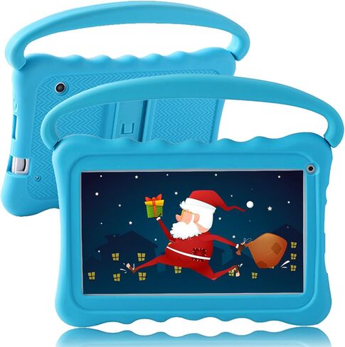 Kids Tablet 7 Toddler Tablet for Kids Edition Tablet with WiFi, Android Children Tablet for Toddlers 32GB with Parental Controls Shockproof Case(Blue) in Kuwait