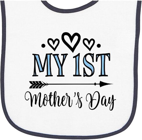 inktastic My 1st Mothers Day Outfit Baby Terry Cloth Bib in Saudi Arabia