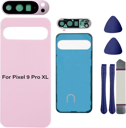 for Pixel 9 Pro XL Back Glass Compatible for Google Pixel 9 Pro XL 5G Rear Back Cover Glass Housing Door Replacement Part with Camera Lens,Pre-Install Tapes + Tools(Not for Pixel 9/9 Pro)-Hazel in Saudi Arabia