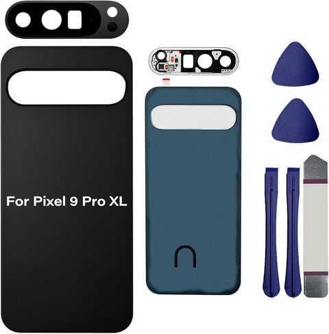 for Pixel 9 Pro XL Back Glass Compatible for Google Pixel 9 Pro XL 5G Rear Back Cover Glass Housing Door Replacement Part with Camera Lens,Pre-Install Tapes + Tools(Not for Pixel 9/9 Pro)-Hazel in Saudi Arabia